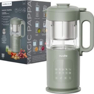 Nuvita Magic Pappa Robot Culinaire Multifonction 7-en-1 – Cuit à la Vapeur, Mixe, Hache, Prépare Purées, Soupes, Smoothies et Aliments Homogénéisés avec Fonction Auto-Nettoyante, Nuvita Chef App