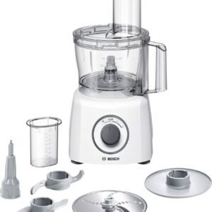 Bosch Electroménager - MultiTalent 3 MCM3100W – Robot de cuisine polyvalent avec plus de 20 fonctions – 800 W – Capacité de 2,3 L – Couleur : Blanc/Gris