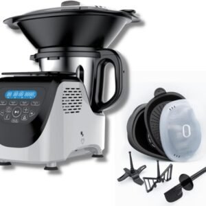 Robot de cuisine Chef O Matic Kitchen Robot, 1000 W, 3 L, 3 500 tr/min, plusieurs accessoires, 10 vitesses, robot multifonction, Écran tactile LED