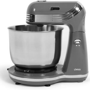 Livoo - Robot patissier DOP137G - 250W, 3L, 6 variation de vitesse, 2 outils inclus