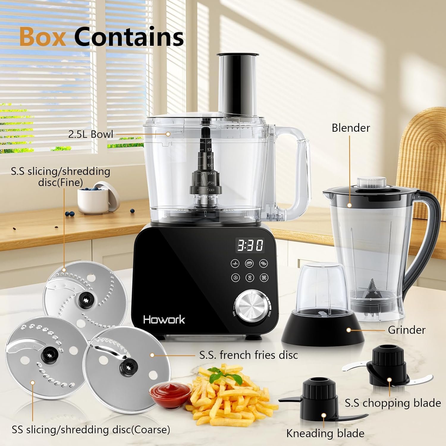 Robot cuisine Howork 1500W – Puissance & 9 fonctions – Image 7